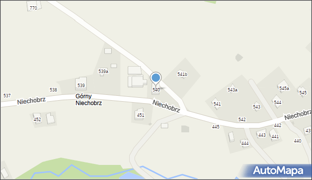 Niechobrz, Niechobrz, 540, mapa Niechobrz