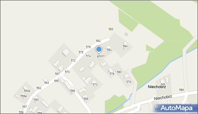 Niechobrz, Niechobrz, 577, mapa Niechobrz