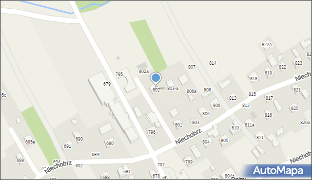 Niechobrz, Niechobrz, 802, mapa Niechobrz