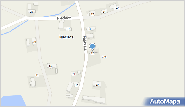 Nieciecz, Nieciecz, 22, mapa Nieciecz