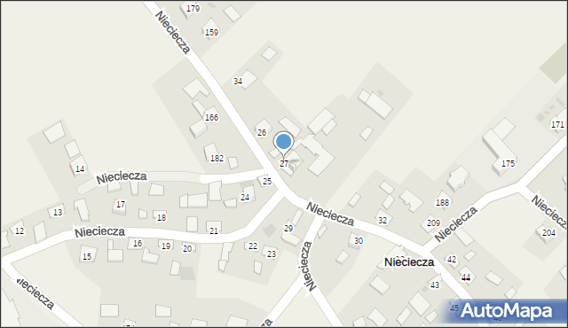 Nieciecza, Nieciecza, 27, mapa Nieciecza