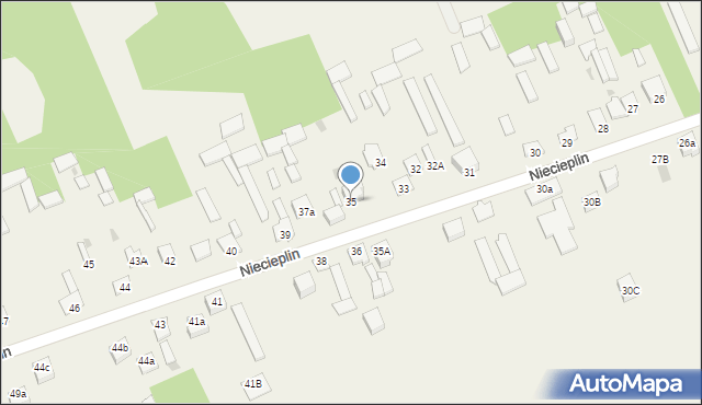 Niecieplin, Niecieplin, 35, mapa Niecieplin
