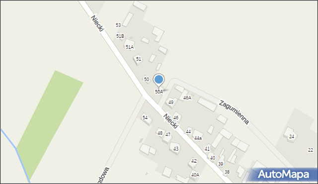 Niecki, Niecki, 50A, mapa Niecki