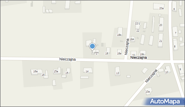 Nieczajna, Nieczajna, 17A, mapa Nieczajna