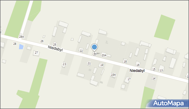 Niedabyl, Niedabyl, 20, mapa Niedabyl