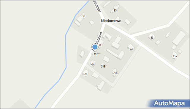 Niedamowo, Niedamowo, 30, mapa Niedamowo