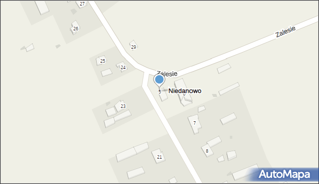 Niedanowo, Niedanowo, 5, mapa Niedanowo