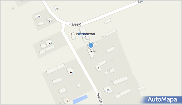 Niedanowo, Niedanowo, 7, mapa Niedanowo