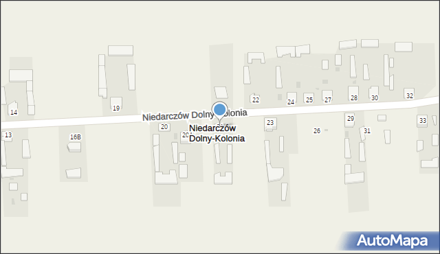 Niedarczów Dolny-Kolonia, Niedarczów Dolny-Kolonia, 21, mapa Niedarczów Dolny-Kolonia