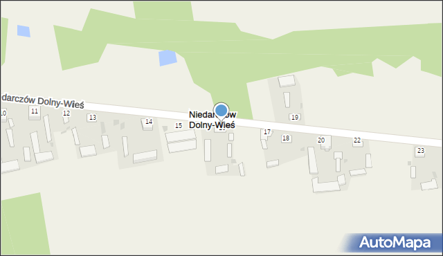 Niedarczów Dolny-Wieś, Niedarczów Dolny-Wieś, 16, mapa Niedarczów Dolny-Wieś
