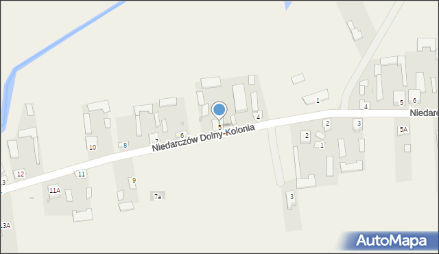 Niedarczów Górny-Kolonia, Niedarczów Górny-Kolonia, 5, mapa Niedarczów Górny-Kolonia