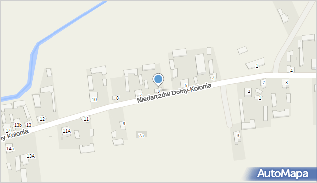 Niedarczów Górny-Kolonia, Niedarczów Górny-Kolonia, 6, mapa Niedarczów Górny-Kolonia