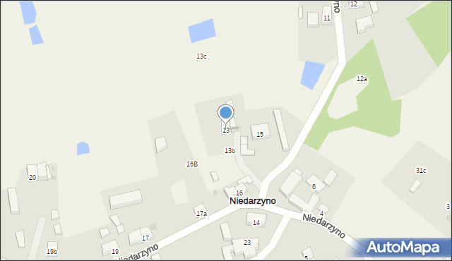 Niedarzyno, Niedarzyno, 13, mapa Niedarzyno