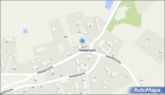 Niedarzyno, Niedarzyno, 16, mapa Niedarzyno