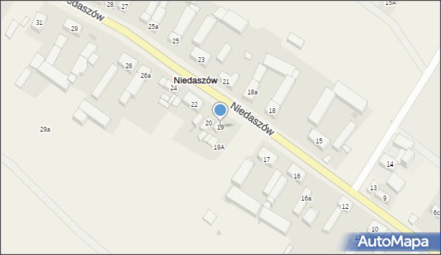 Niedaszów, Niedaszów, 19, mapa Niedaszów