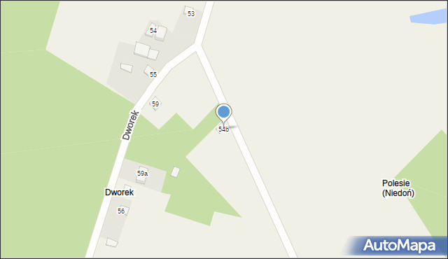 Niedoń, Niedoń, 54b, mapa Niedoń
