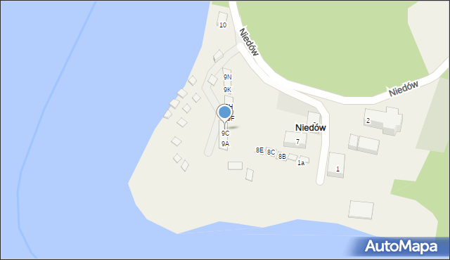 Niedów, Niedów, 9D, mapa Niedów