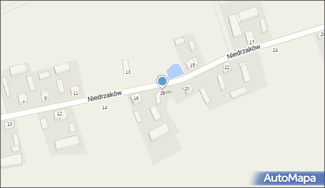Niedrzaków, Niedrzaków, 18, mapa Niedrzaków