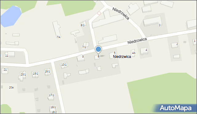 Niedrzwica, Niedrzwica, 6, mapa Niedrzwica