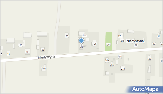 Niedyszyna, Niedyszyna, 24, mapa Niedyszyna