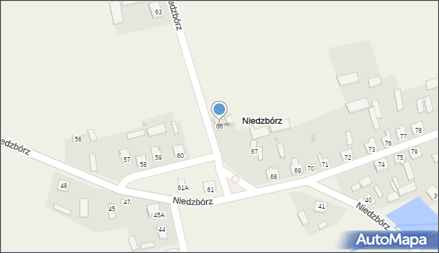 Niedzbórz, Niedzbórz, 66, mapa Niedzbórz