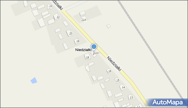 Niedziałki, Niedziałki, 17, mapa Niedziałki