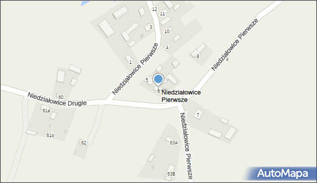 Niedziałowice Pierwsze, Niedziałowice Pierwsze, 6, mapa Niedziałowice Pierwsze