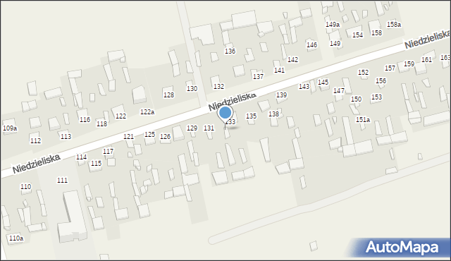 Niedzieliska, Niedzieliska, 133a, mapa Niedzieliska