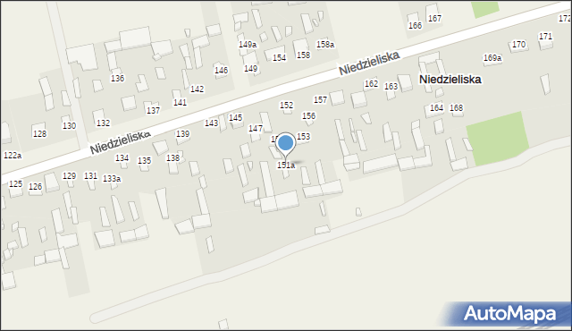 Niedzieliska, Niedzieliska, 151a, mapa Niedzieliska