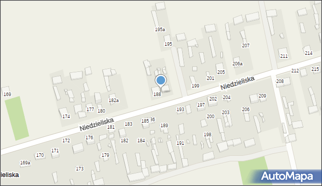 Niedzieliska, Niedzieliska, 190, mapa Niedzieliska