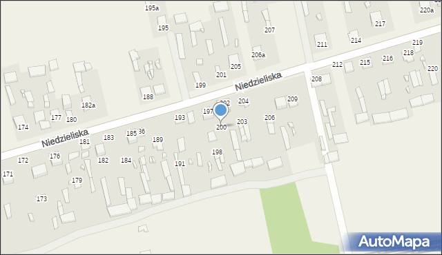 Niedzieliska, Niedzieliska, 200, mapa Niedzieliska
