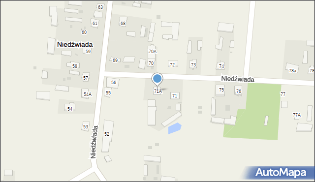 Niedźwiada-Kolonia, Niedźwiada-Kolonia, 71A, mapa Niedźwiada-Kolonia