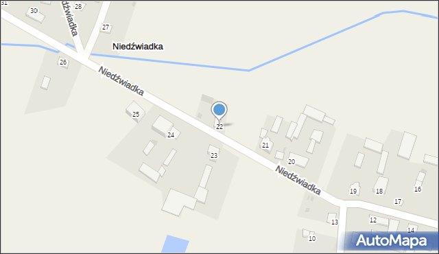 Niedźwiadka, Niedźwiadka, 22, mapa Niedźwiadka