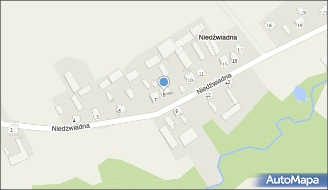 Niedźwiadna, Niedźwiadna, 8, mapa Niedźwiadna