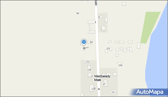 Niedźwiady Duże, Niedźwiady Małe, 9B, mapa Niedźwiady Duże