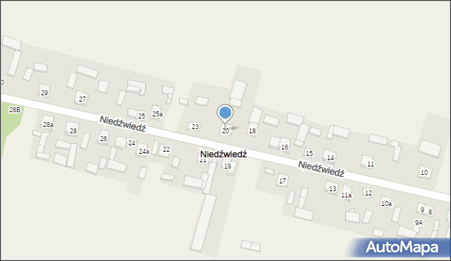 Niedźwiedź, Niedźwiedź, 20, mapa Niedźwiedź