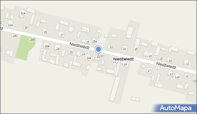 Niedźwiedź, Niedźwiedź, 22, mapa Niedźwiedź