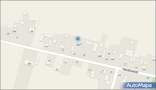 Niedźwiedź, Niedźwiedź, 40A, mapa Niedźwiedź