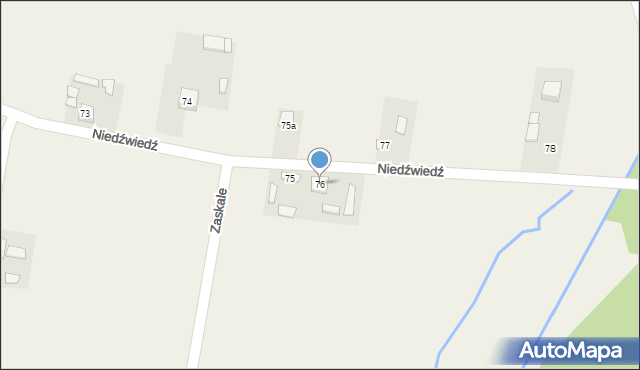 Niedźwiedź, Niedźwiedź, 76, mapa Niedźwiedź