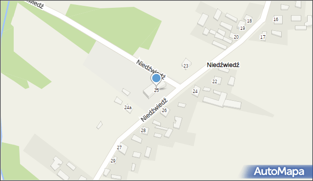 Niedźwiedź, Niedźwiedź, 25, mapa Niedźwiedź