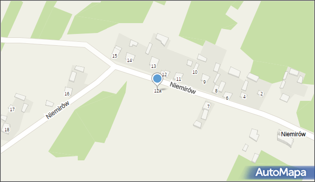 Niedźwiedź, Niemirów, 12a, mapa Niedźwiedź