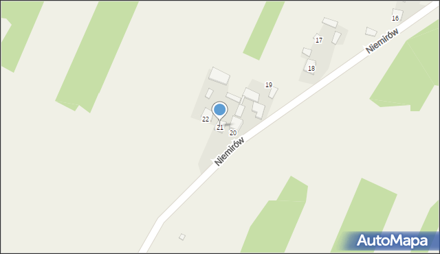 Niedźwiedź, Niemirów, 21, mapa Niedźwiedź