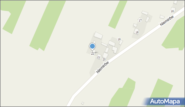 Niedźwiedź, Niemirów, 22, mapa Niedźwiedź