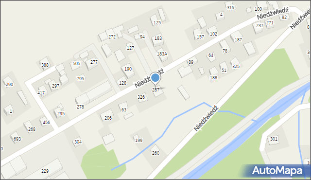 Niedźwiedź, Niedźwiedź, 287, mapa Niedźwiedź