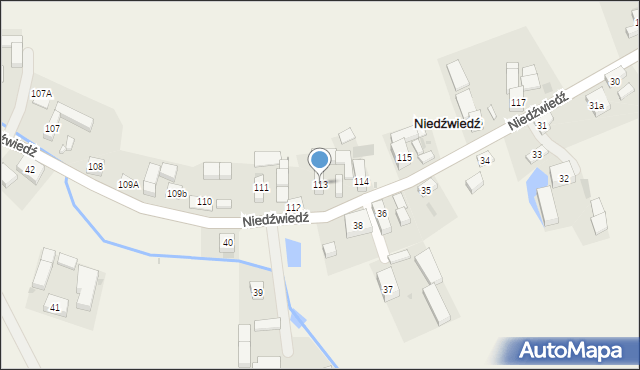 Niedźwiedź, Niedźwiedź, 113, mapa Niedźwiedź