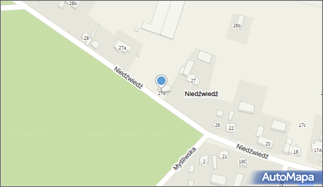 Niedźwiedź, Niedźwiedź, 27b, mapa Niedźwiedź