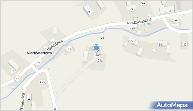 Niedźwiedzica, Niedźwiedzica, 24a, mapa Niedźwiedzica