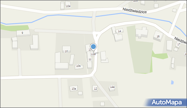 Niedźwiedzice, Niedźwiedzice, 11a, mapa Niedźwiedzice