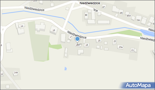 Niedźwiedzice, Niedźwiedzice, 18A, mapa Niedźwiedzice
