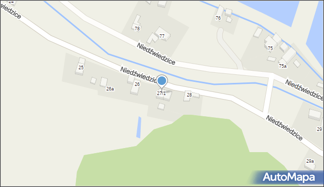 Niedźwiedzice, Niedźwiedzice, 27/1, mapa Niedźwiedzice